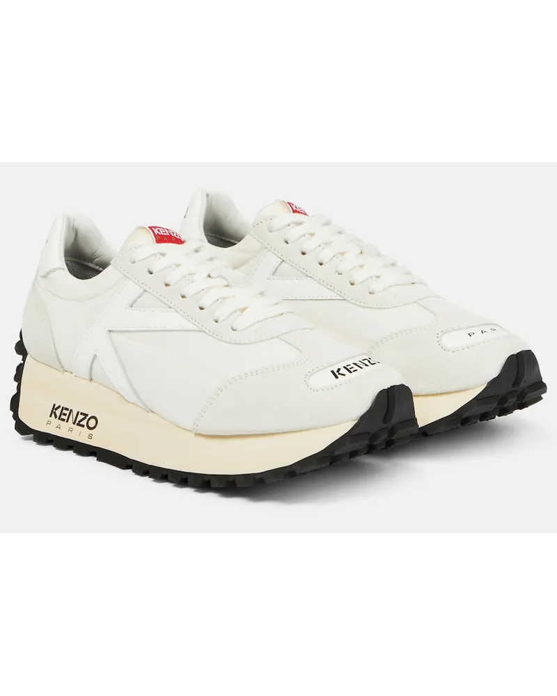 Kenzo Sneakers Kenzosmile Run in suede Bianco