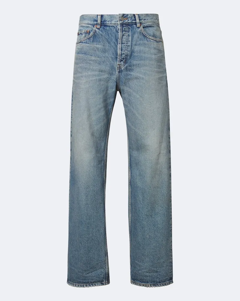 Saint Laurent Jeans a gamba larga Blu