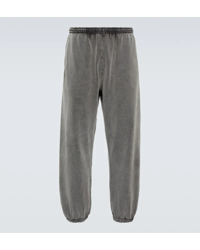 Acne Studios Pantaloni sportivi Faded in cotone Nero