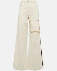 Peter Do Jeans a gamba larga con cut-out Bianco