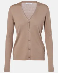 Max Mara Leisure - Cardigan Quirino in seta e cotone Marrone