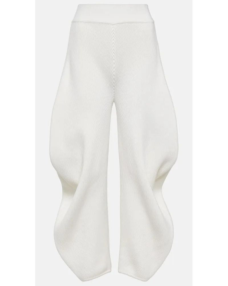 Alaïa AlaÃ¯a Pantaloni in maglia a vita alta Neutro