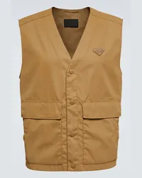 Prada Gilet in Re-Nylon Neutro