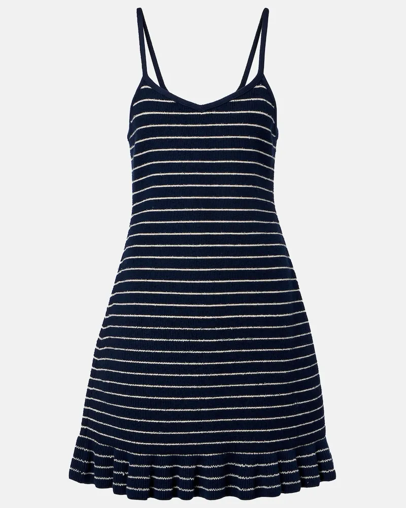 J.W.Anderson Abito corto in misto cotone a righe Blu