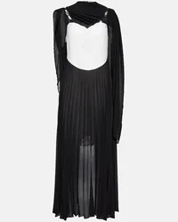 Christopher Kane Abito midi Mrs Robinson con mantella Nero