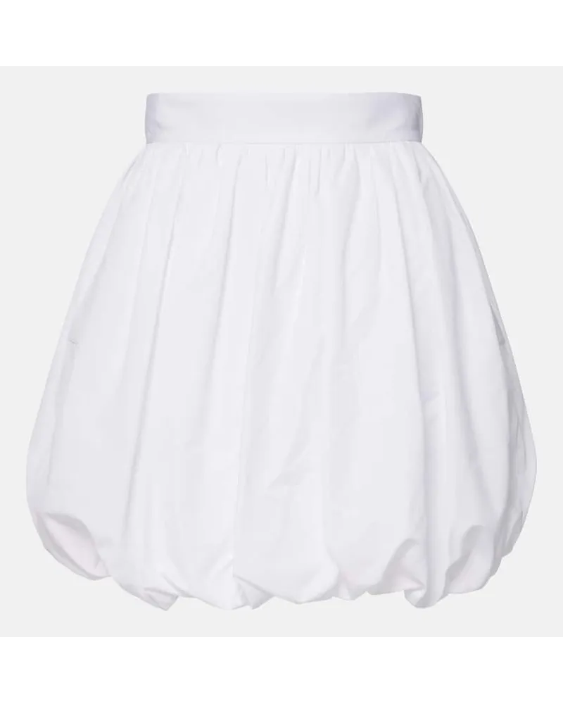 Dolce & Gabbana Minigonna in popeline di cotone Bianco