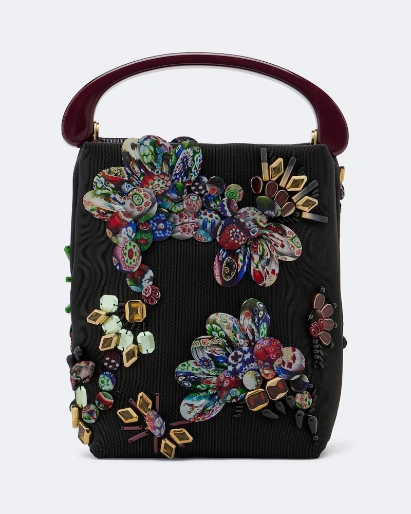 Dries van Noten Borsa Small con applicazioni Blu