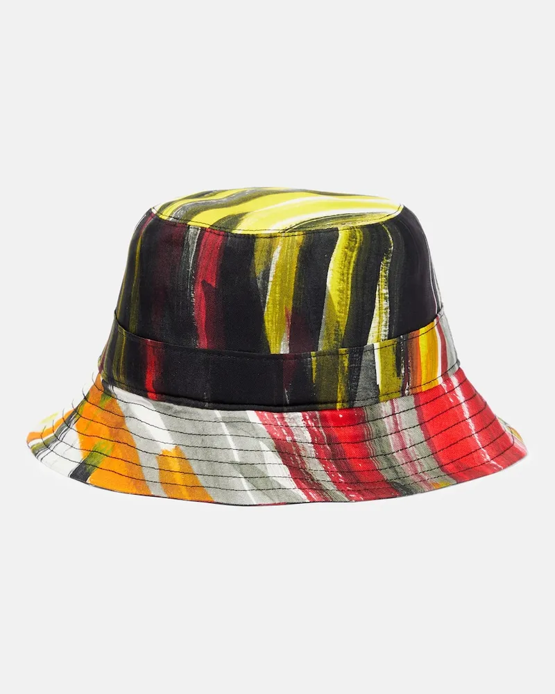Gabriela Hearst Cappello da pescatore in seta con stampa Multicolore