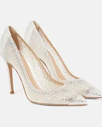 Gianvito Rossi Pumps Rania 105 con cristalli Bianco