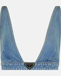 Prada Bralette di jeans Blu