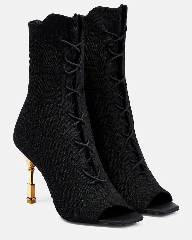 Balmain Stivaletti Moneta Nero