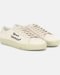 Saint Laurent Sneakers Court Classic SL/06 in canvas Bianco