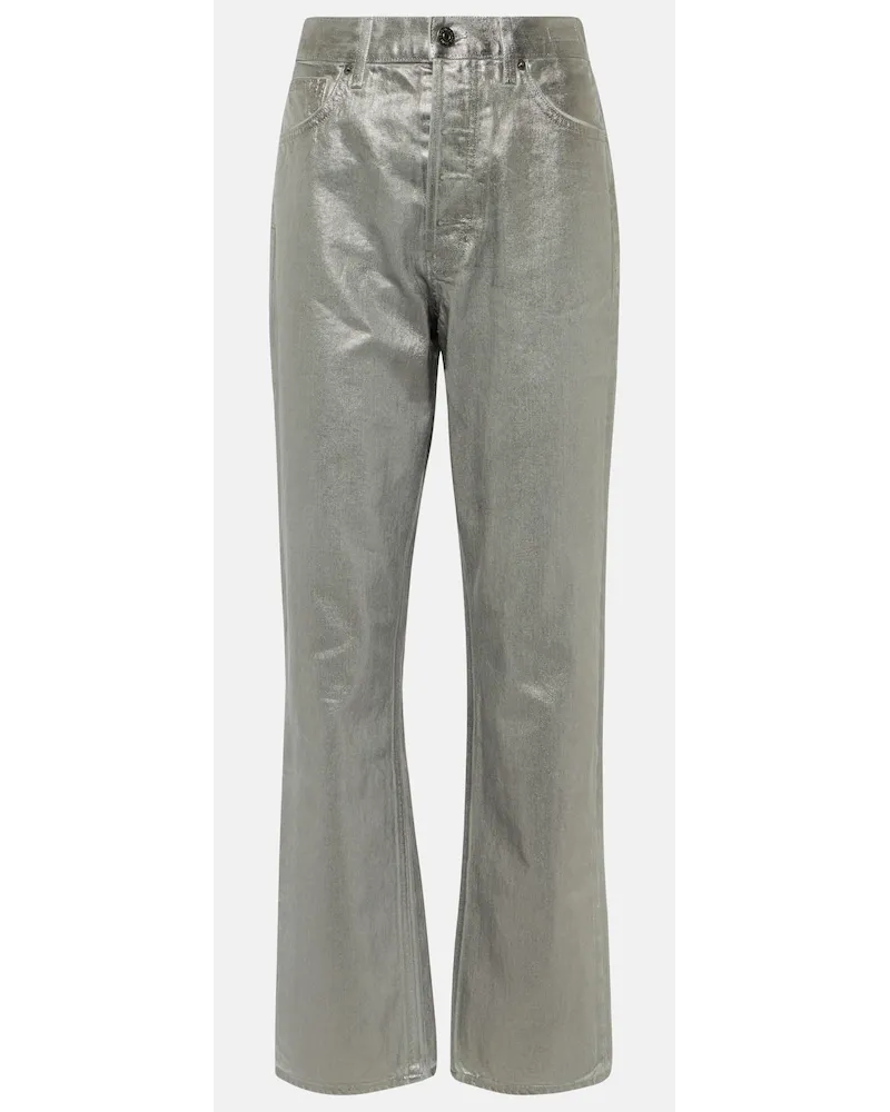 Veronica Beard Jeans regular Daniela a vita alta Argento