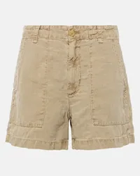 Velvet Shorts Fallon in lino Marrone