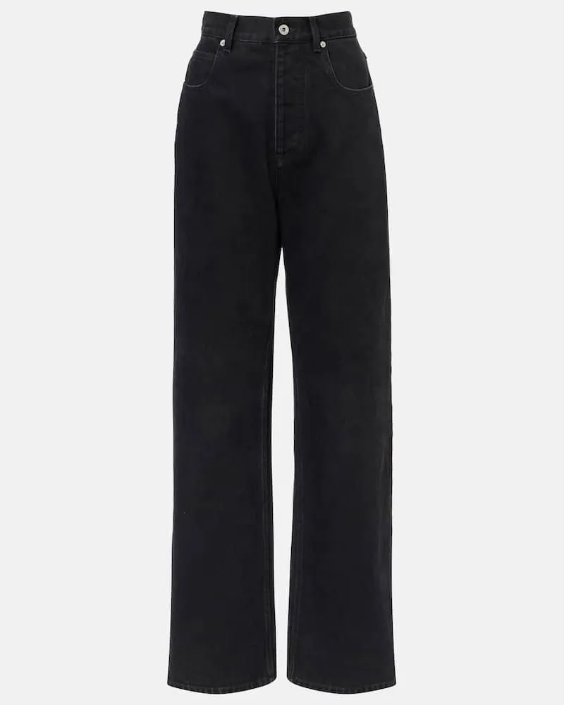 Bottega Veneta Jeans regular a vita alta Nero