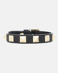 Valentino Garavani Bracciale Rockstud in pelle Nero