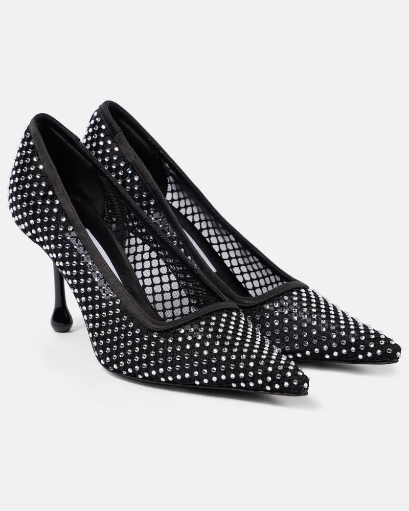 Jimmy Choo Pumps in mesh con cristalli Nero