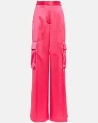 Versace Pantaloni cargo in raso Rosa