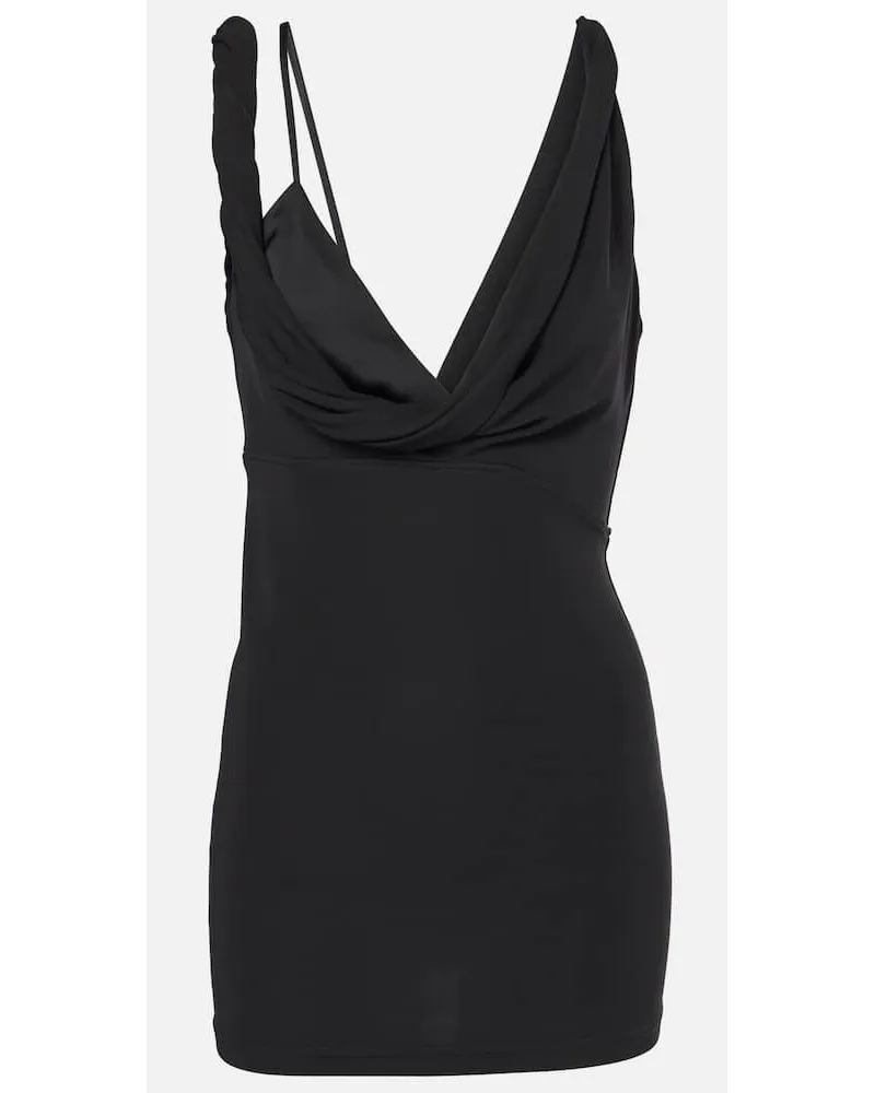 Totême Top in jersey crÃªpe con drappeggio Nero