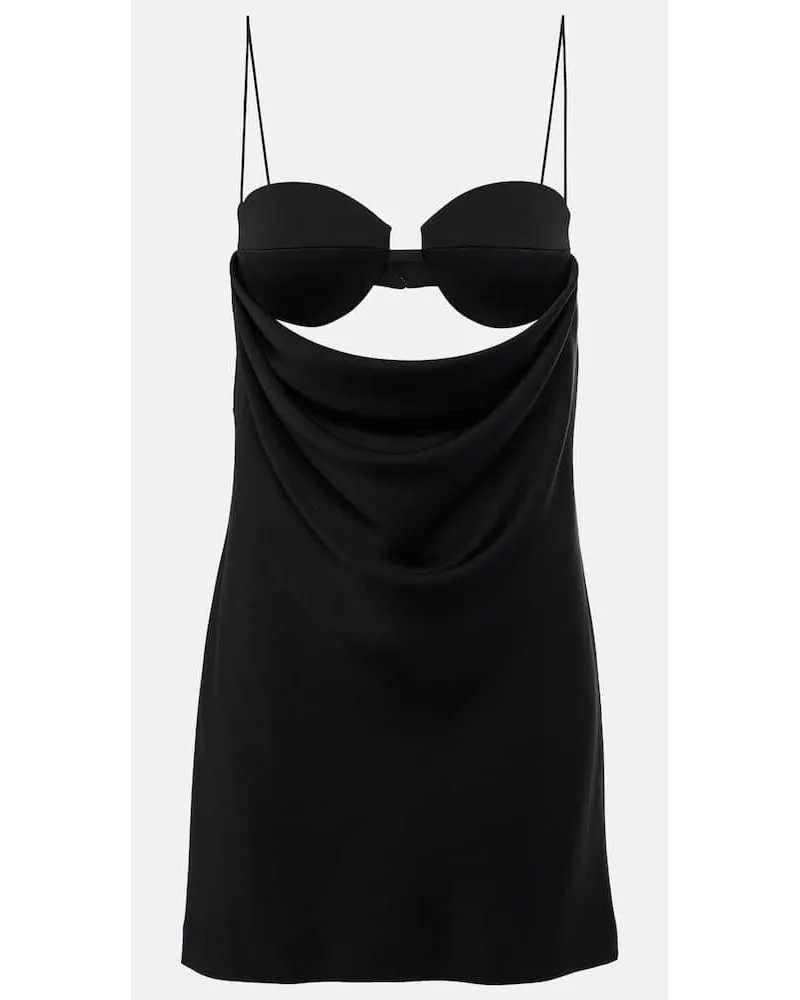 Alex Perry Miniabito in crÃªpe di raso con cut-out Nero