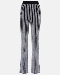 Missoni Pantaloni flared Chevron in lamé Nero