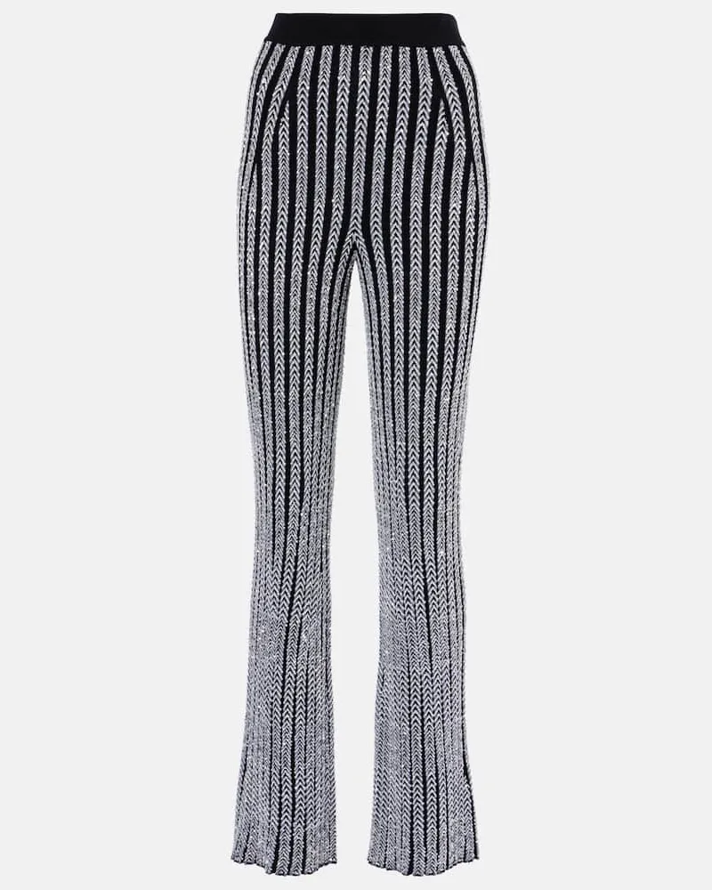Missoni Pantaloni flared Chevron in lamÃ Nero