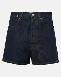 Dries van Noten Shorts di jeans a vita alta Blu