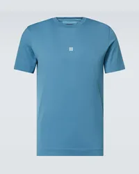 Givenchy T-shirt in cotone con ricamo Blu