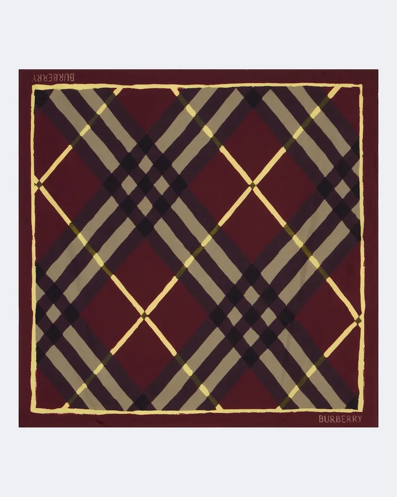Burberry Sciarpa Check in twill di seta Multicolore