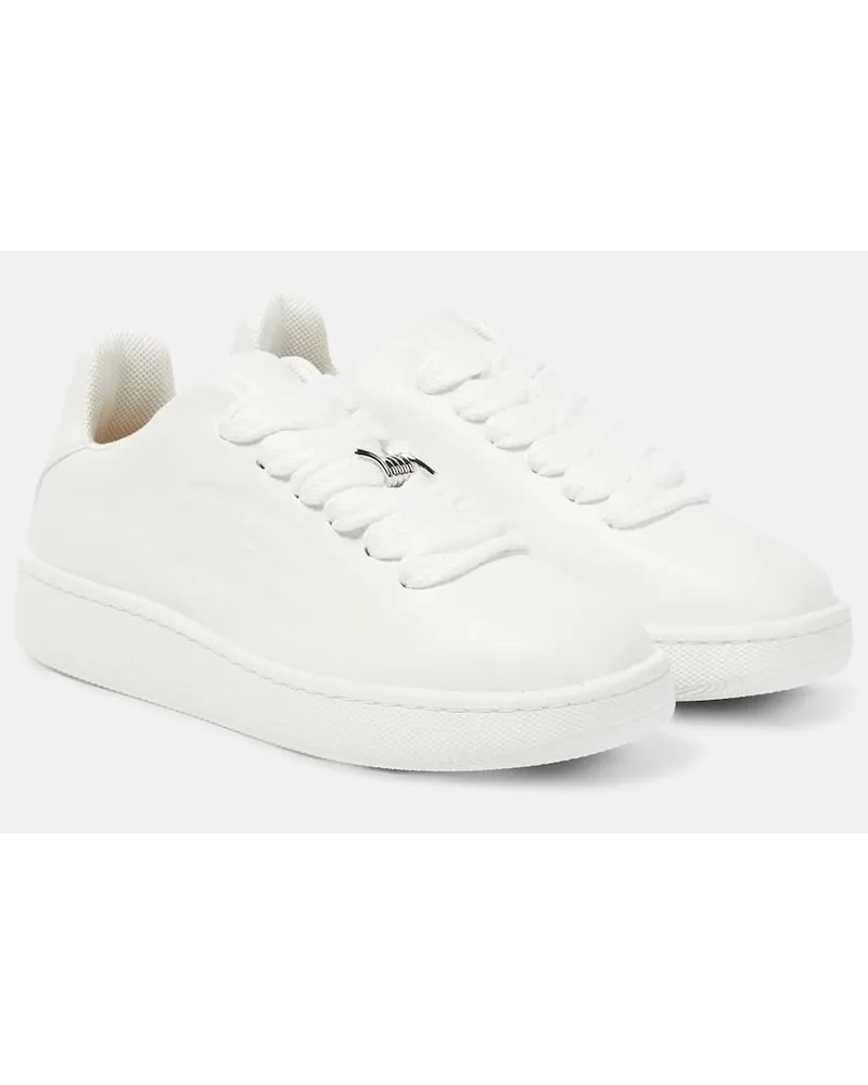 Burberry Sneakers Box in pelle Bianco