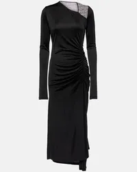 Givenchy Abito midi in jersey con pizzo Nero