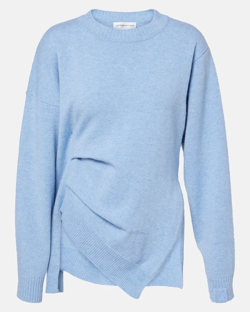 Victoria Beckham Pullover asimmetrico in lana Blu
