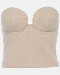 Magda Butrym Bustier in cashmere Beige