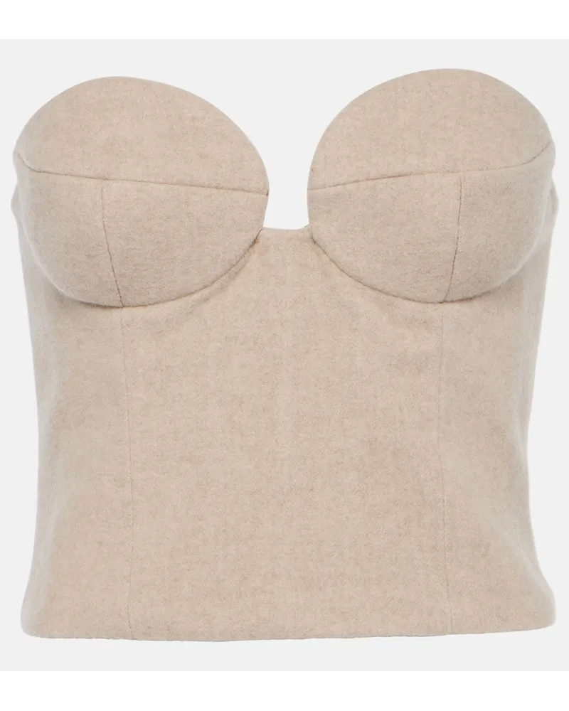Magda Butrym Bustier in cashmere Beige