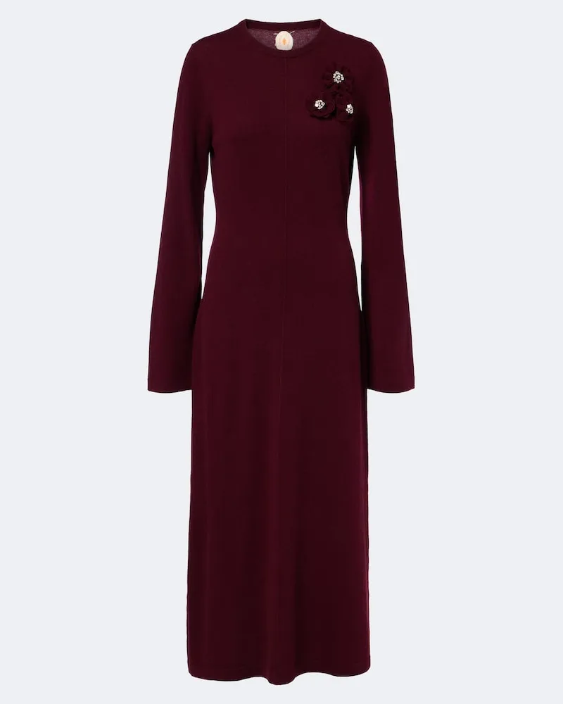 Jardin des Orangers Abito in lana e cashmere Borgogna