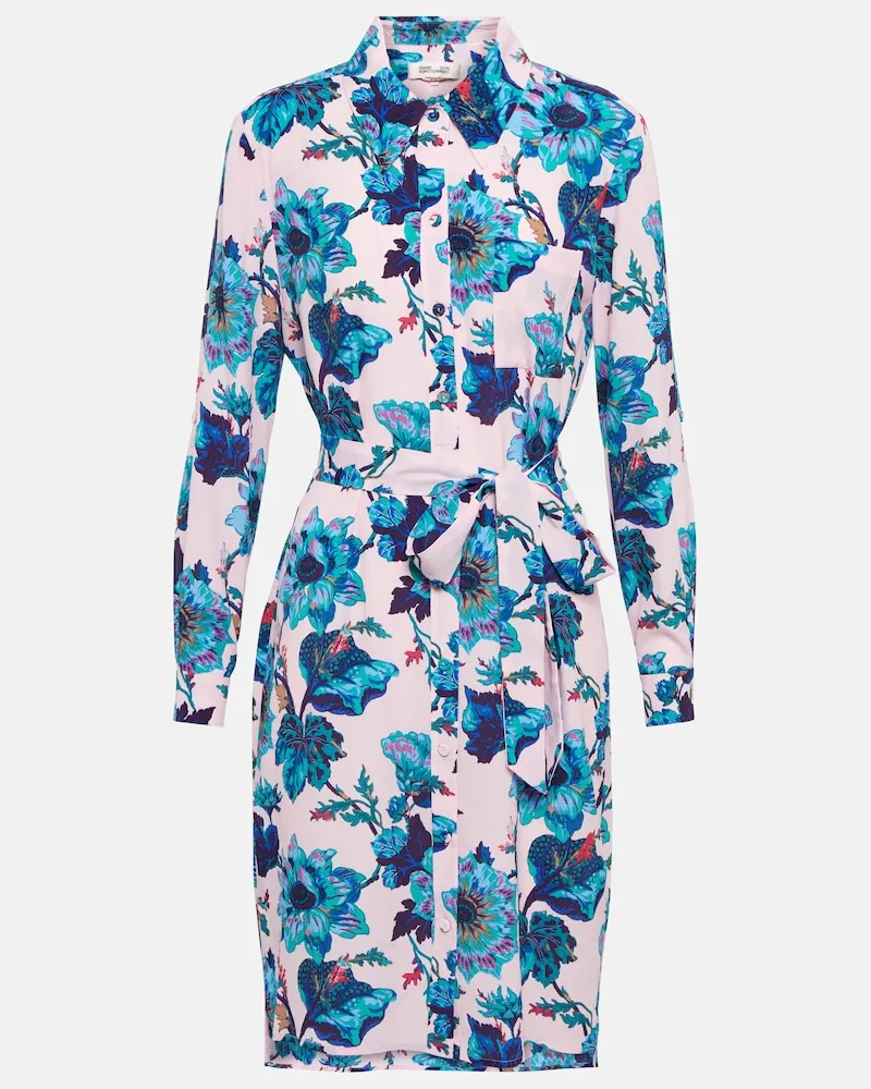 Diane von Furstenberg Miniabito Prita con stampa Blu