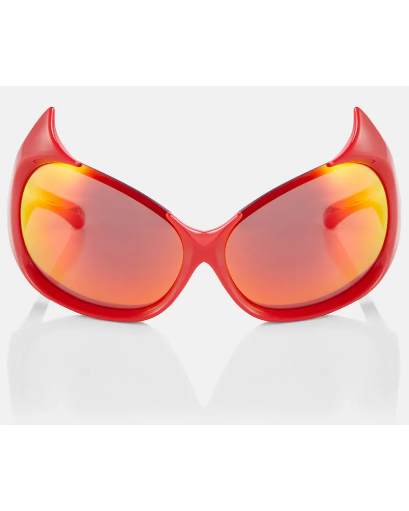 Balenciaga Occhiali da sole Gotham Cat Rosso