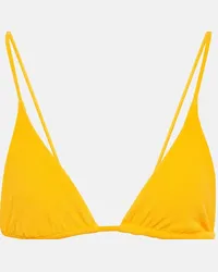 JADE SWIM Top bikini a triangolo Via in spugna Giallo