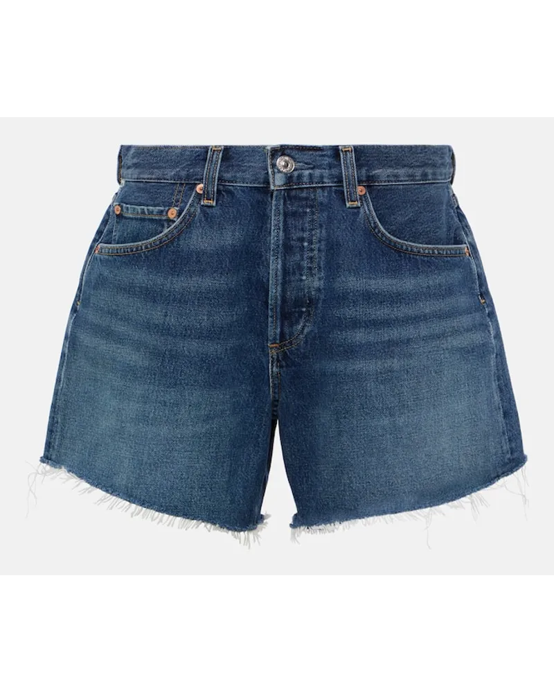 Citizens of humanity Shorts di jeans Annabelle a vita alta Blu
