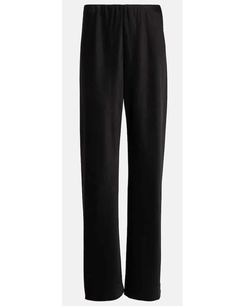Vince Pantaloni regular in raso a vita alta Nero