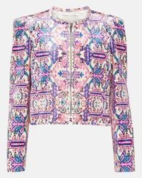 Isabel Marant Giacca cropped Valian con stampa Multicolore