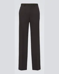 Gucci Pantaloni chino in lana Marrone