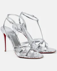 Christian Louboutin Sandali Tangueva 100 in pelle Argento