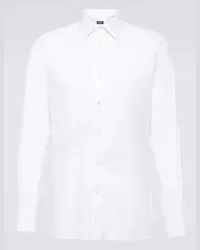 Ermenegildo Zegna Camicia Oxford in cotone Bianco