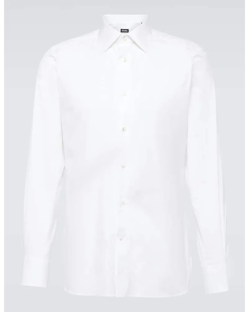 Ermenegildo Zegna Camicia Oxford in cotone Bianco