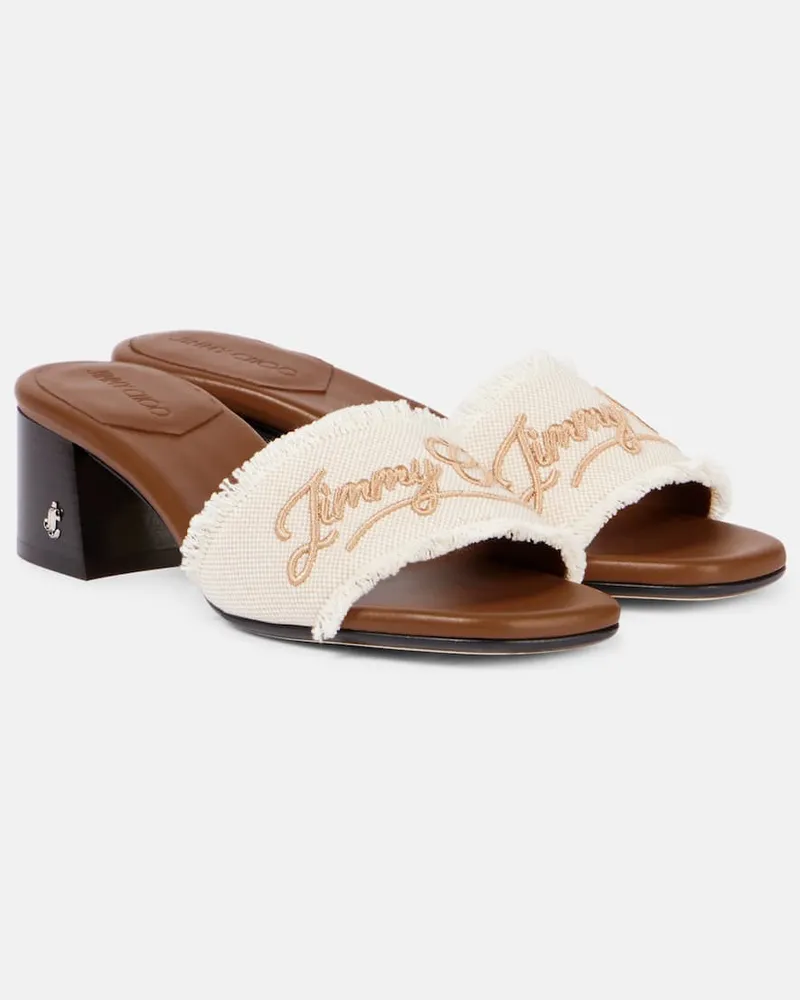Jimmy Choo Mules Joa in canvas Bianco