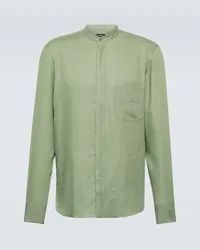 Ermenegildo Zegna Camicia in lino Verde