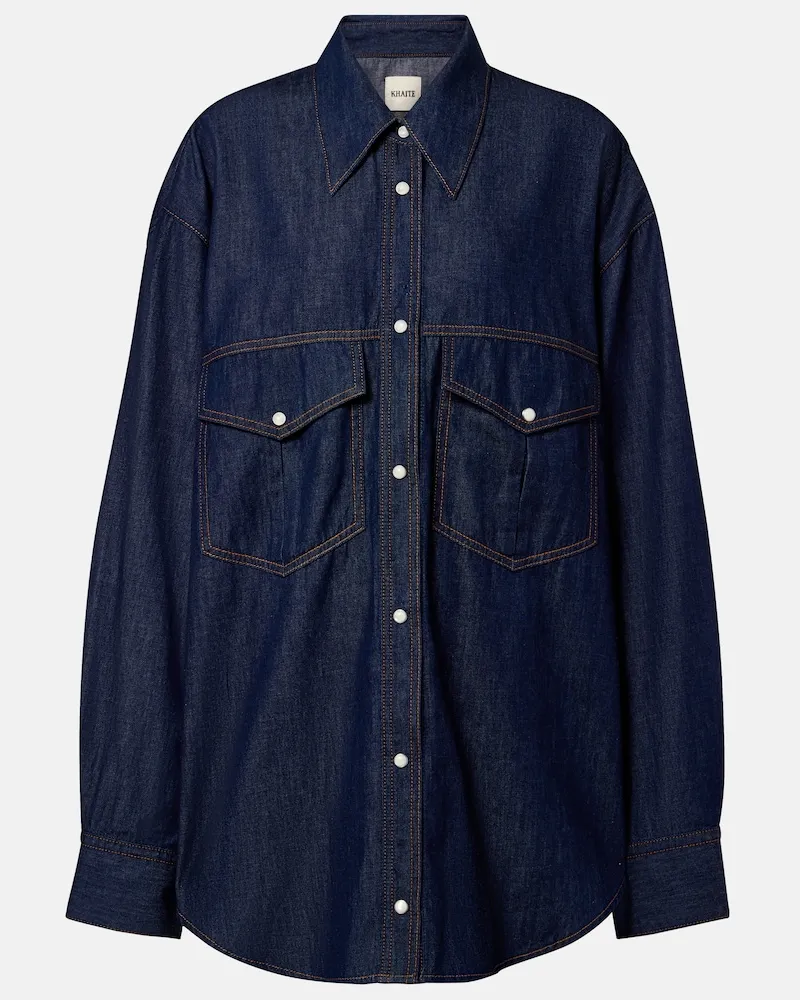 KHAITE Camicia di jeans oversize Christensen Blu