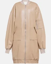 FRANKIE Shop Bomber oversize in similpelle Beige