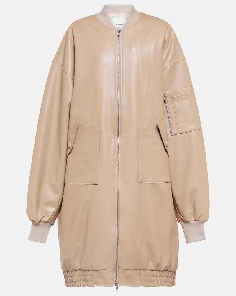 FRANKIE Shop Bomber oversize in similpelle Beige